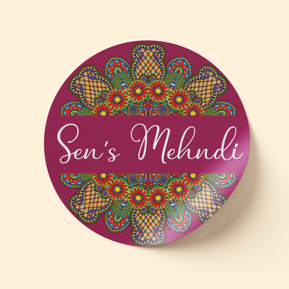 Purple Mandla Mehndi Sticker